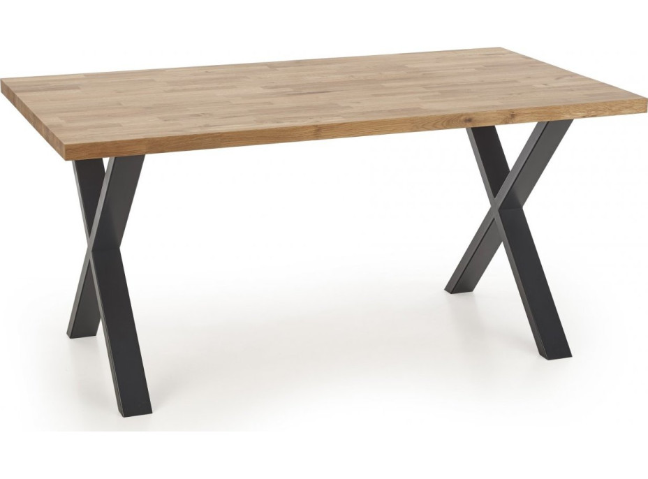 Jedálenský stôl ANTHONY - 160x90x76 cm - dub prírodný/čierny