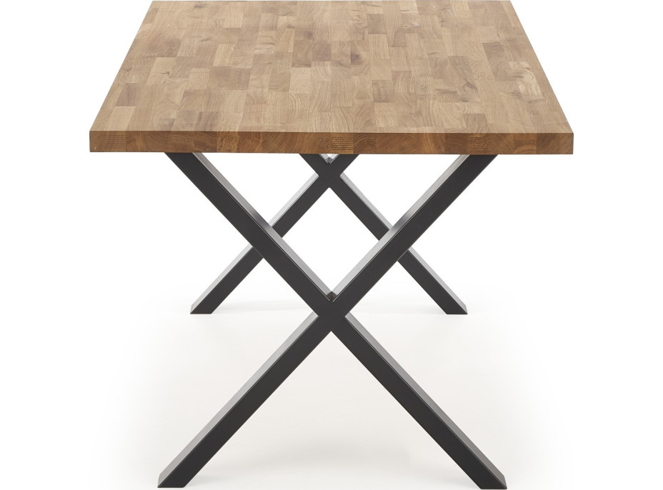 Jedálenský stôl ANTHONY - 160x90x76 cm - dub prírodný/čierny