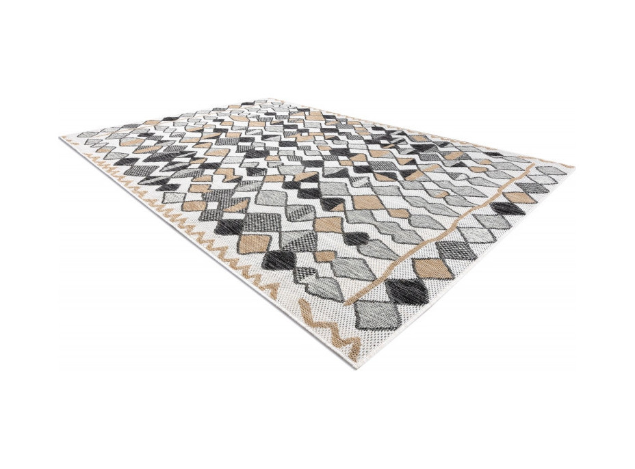 Kusový koberec Cooper Sisal Diamonds 22217 ecru/black