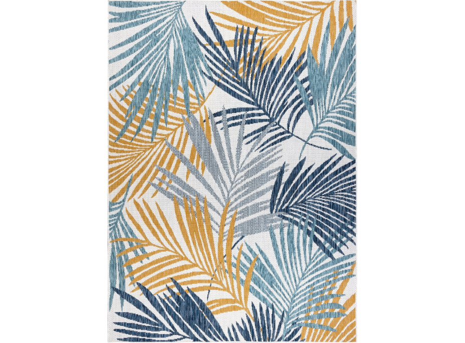 Kusový koberec Cooper Sisal Palm leaves 22258 ecru/navy