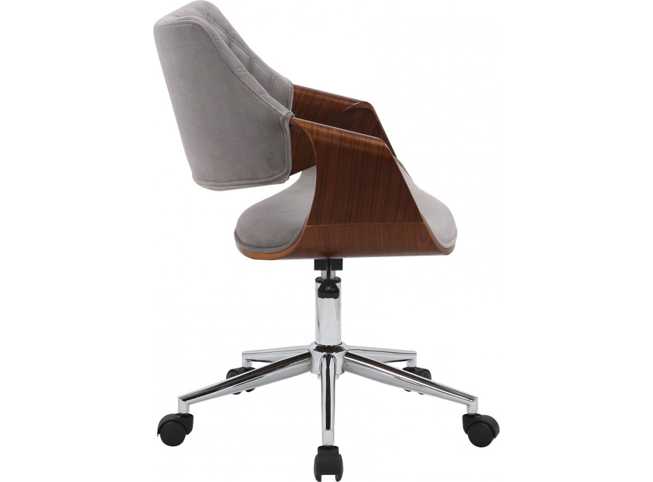 Kancelárska stolička ABBIE - orech/sivá