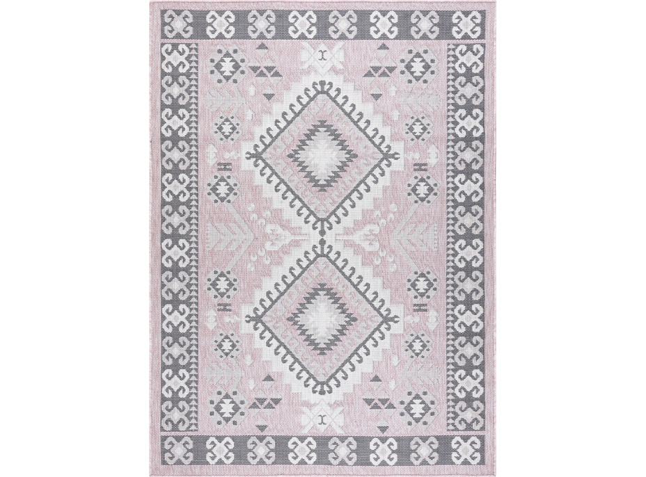 Kusový koberec Sion Sisal Aztec 3007 pink/ecru