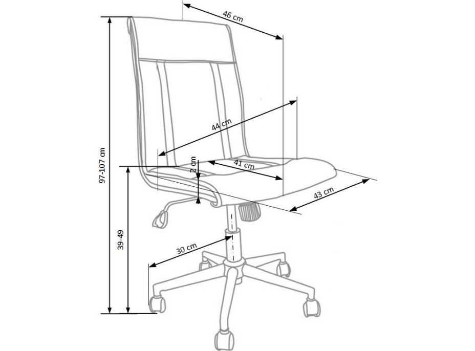 Kancelárska stolička ROLI - šedá