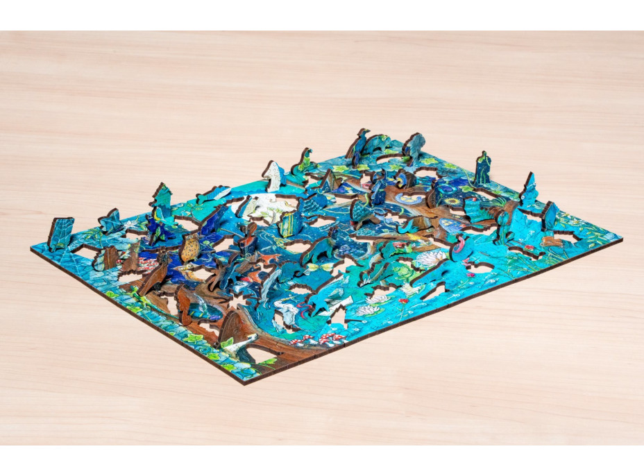 RAVENSBURGER Drevené puzzle Čarovný les 500 dielikov