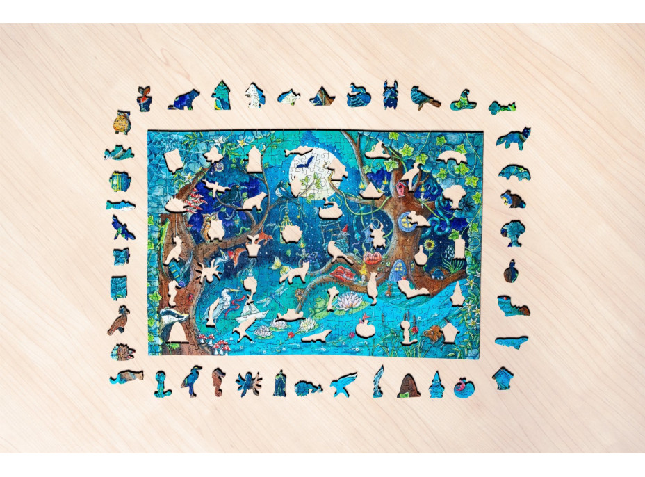 RAVENSBURGER Drevené puzzle Čarovný les 500 dielikov