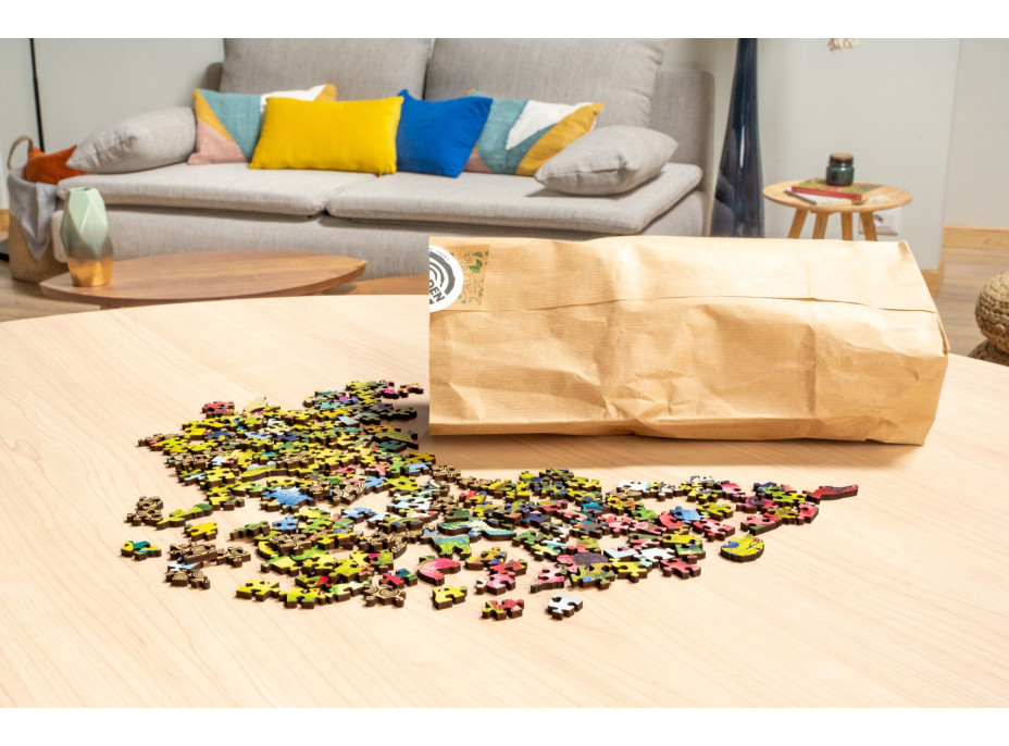 RAVENSBURGER Drevené puzzle Čarovný les 500 dielikov