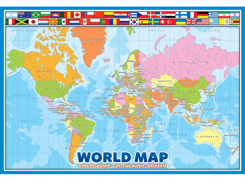 EUROGRAPHICS Puzzle Mapa sveta 100 dielikov