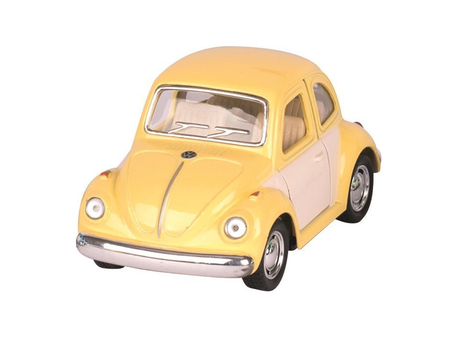 GOKI Volkswagen Chrobák klasik (1967) na spätné natiahnutie - žltý