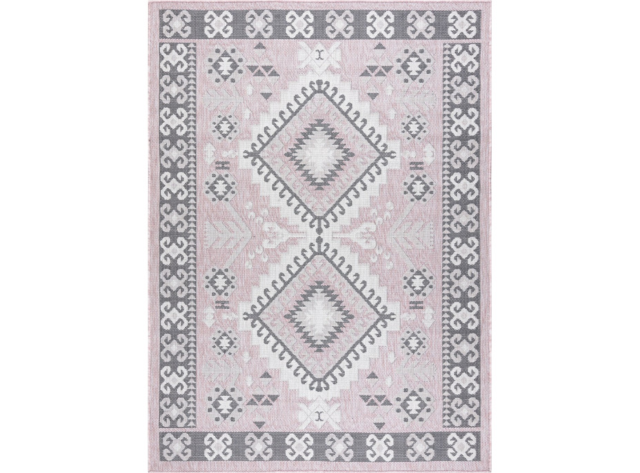 Kusový koberec Sion Sisal Aztec 3007 pink/ecru