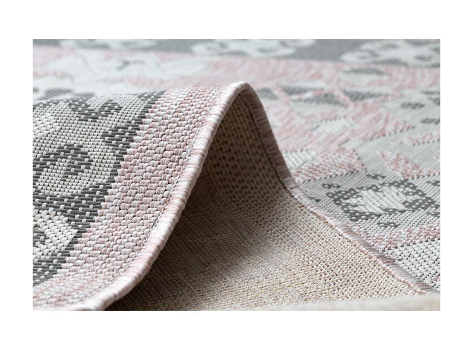 Kusový koberec Sion Sisal Aztec 3007 pink/ecru