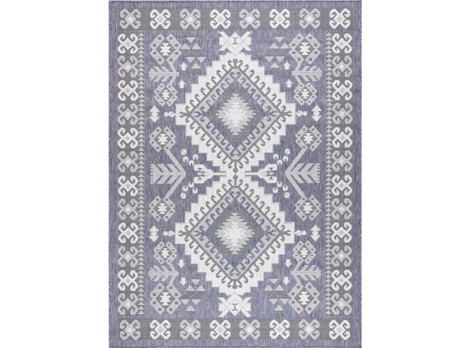 Kusový koberec Sion Sisal Aztec 3007 blue/pink/ecru