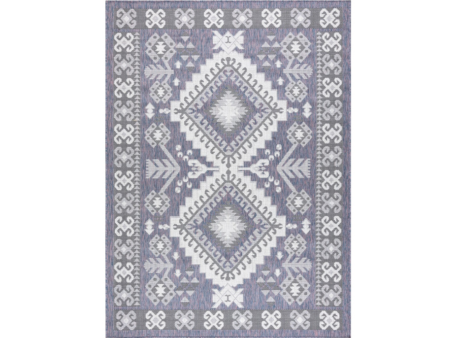 Kusový koberec Sion Sisal Aztec 3007 blue/pink/ecru