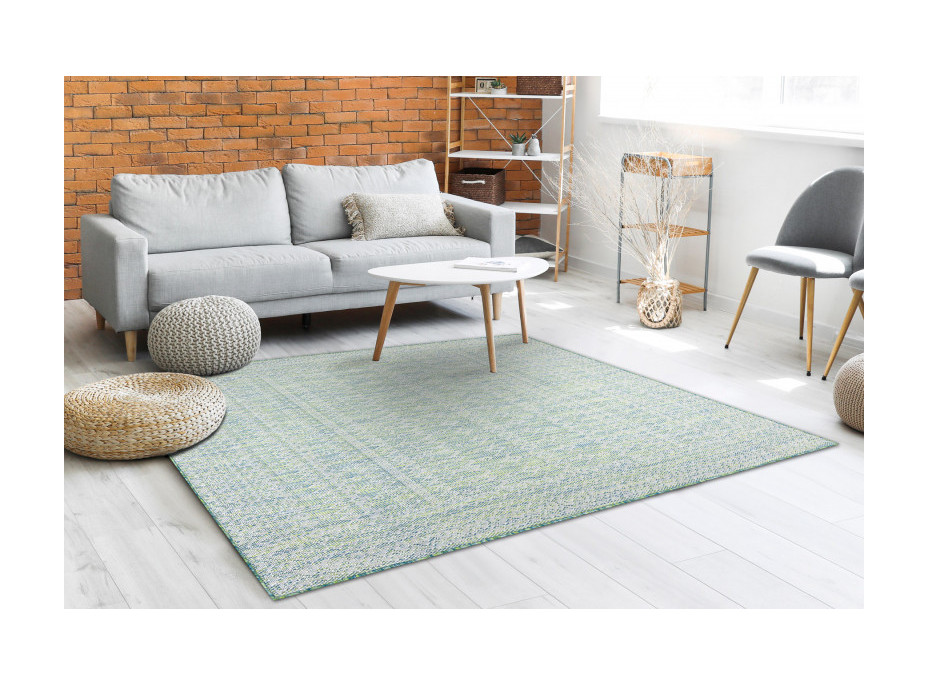 Kusový koberec Sion Sisal Aztec 22184 green/blue/ecru