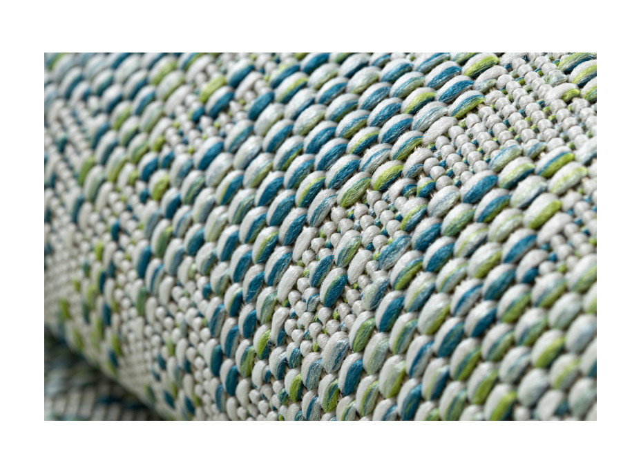 Kusový koberec Sion Sisal Aztec 22184 green/blue/ecru