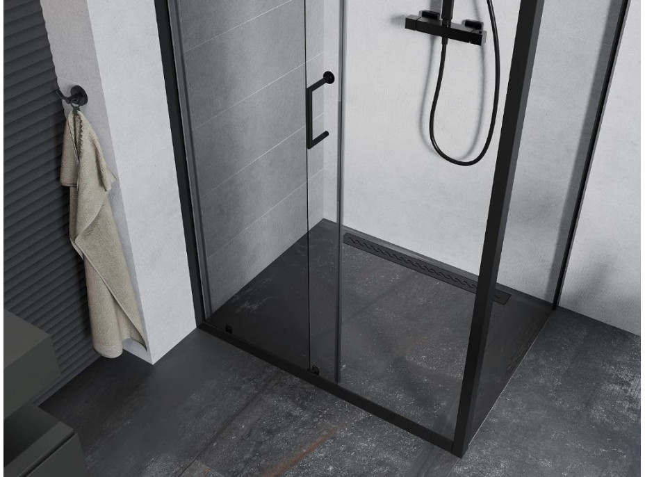 Sprchovací kút maxmax APIA - 120x70 cm - BLACK