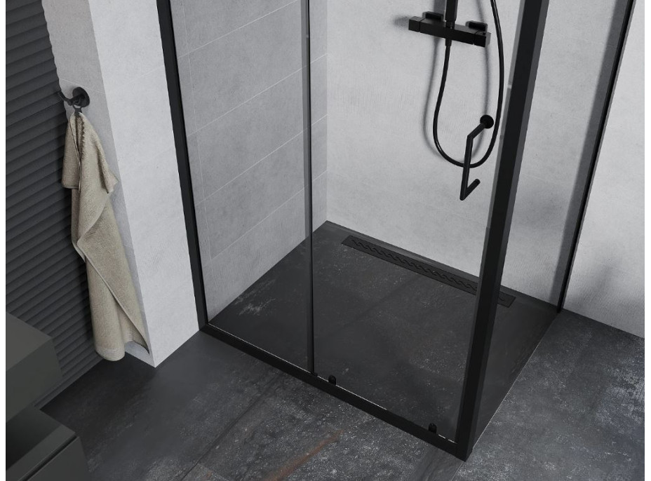 Sprchovací kút maxmax APIA - 130x70 cm - BLACK