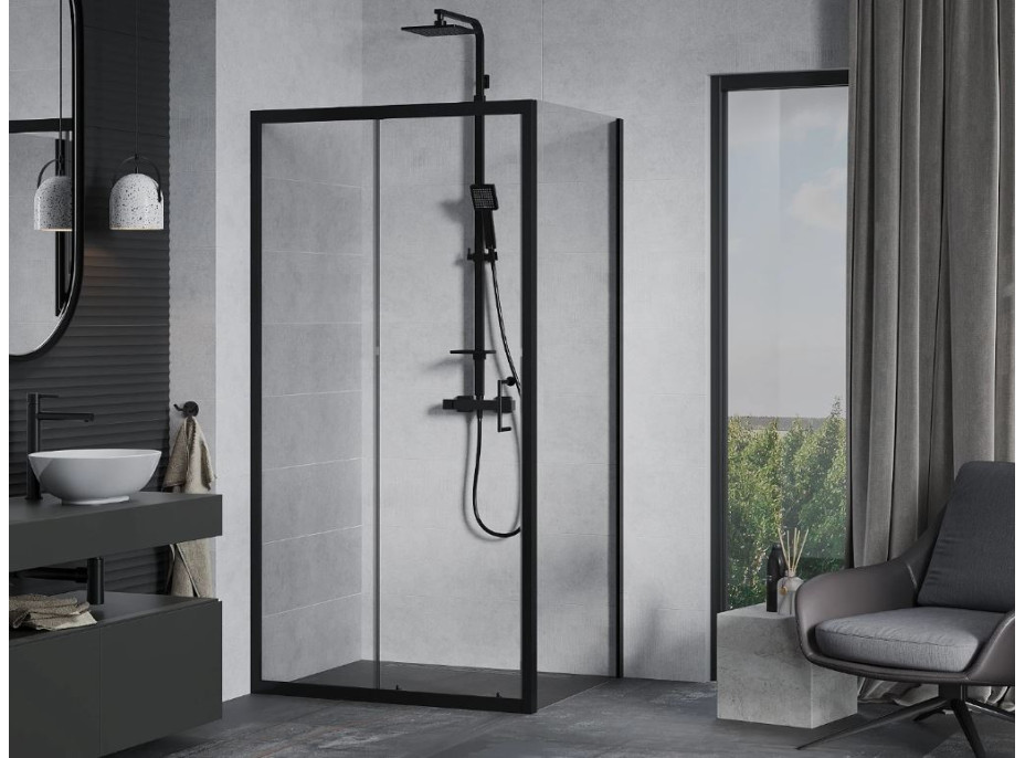 Sprchovací kút maxmax APIA - 120x90 cm - BLACK