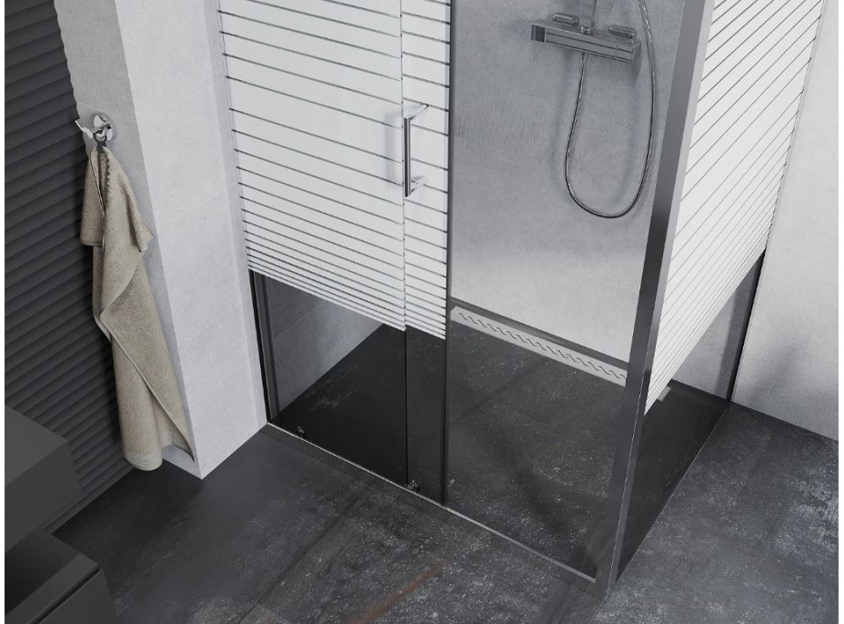 Sprchovací kút maxmax APIA - 125x70 cm - STRIPE