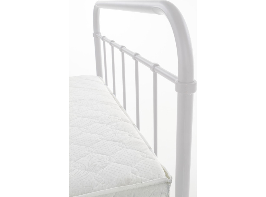 Kovová posteľ LINDA 200x120 cm - biela