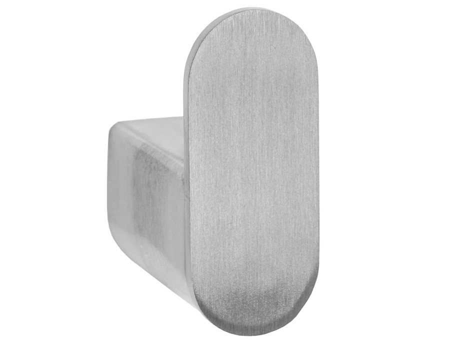 Kúpeľňový vešiak na uteráky MASSE - kovový háčik - brúsený nikel