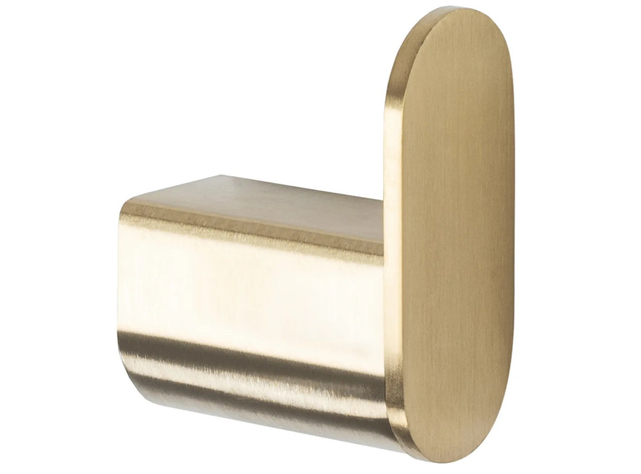 Kúpeľňový vešiak na uteráky MASSE - kovový háčik - zlatý kartáčovaný