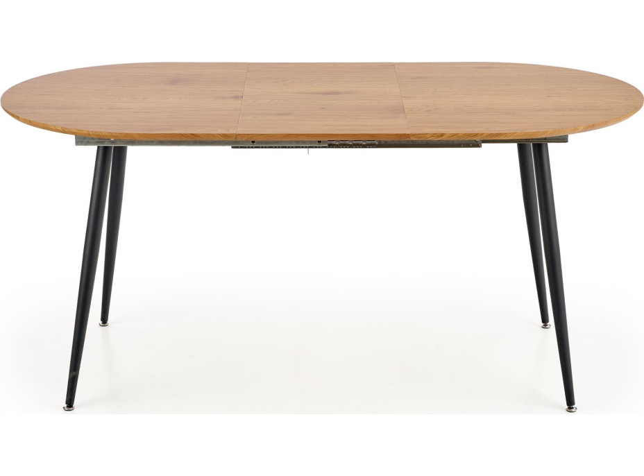 Jedálenský stôl STUART 120(160)x80x74 cm - rozkladací - dub zlatý/čierny