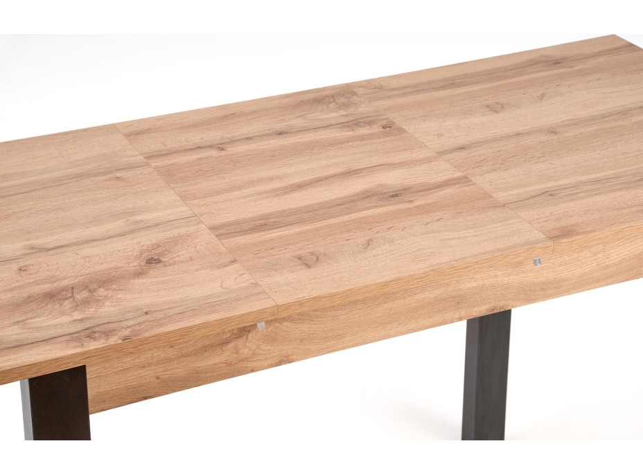 Jedálenský stôl OLI - 100(135)x60x75 cm - rozkladací - dub wotan/čierny