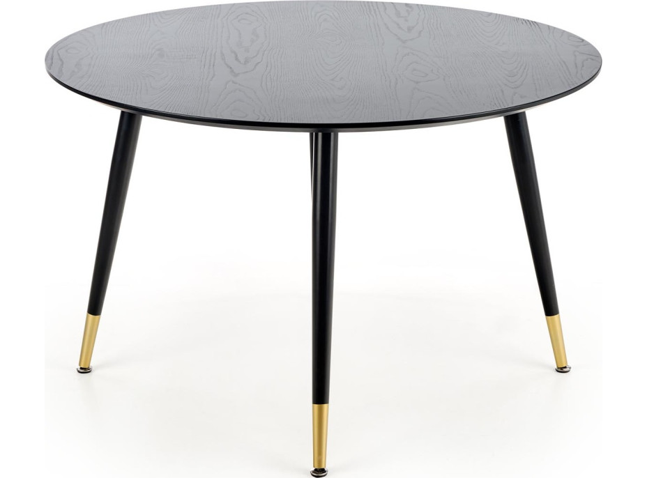 Jedálenský stôl ANDREW - 120x75 cm - čierny/zlatý