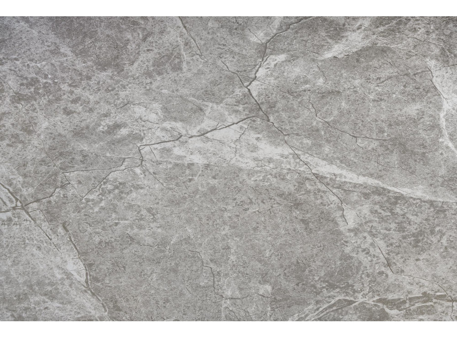 Jedálenský stôl WILL - 160(220)x90x76 cm - rozkladací - svetlo šedý/zlatý