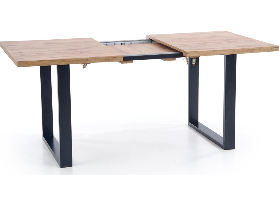 Jedálenský stôl NOVE - 160(210)x90x74 cm - rozkladací - dub wotan/čierny