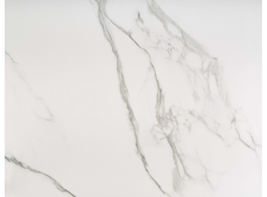Jedálenský stôl FEDERICO - 160(200)x89x78 cm - rozkladací - biely mramor/biely