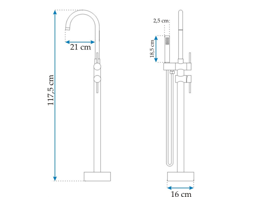 Podlahová vaňová batéria MAXMAX Rea ORTIS