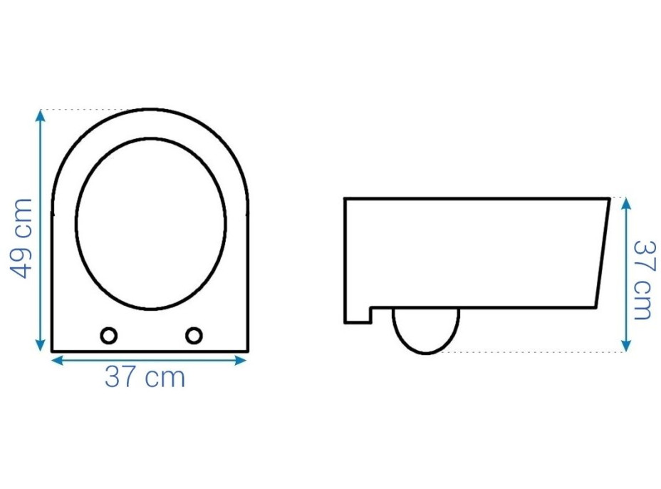Závesné WC OLIVIA MINI RIMLESS