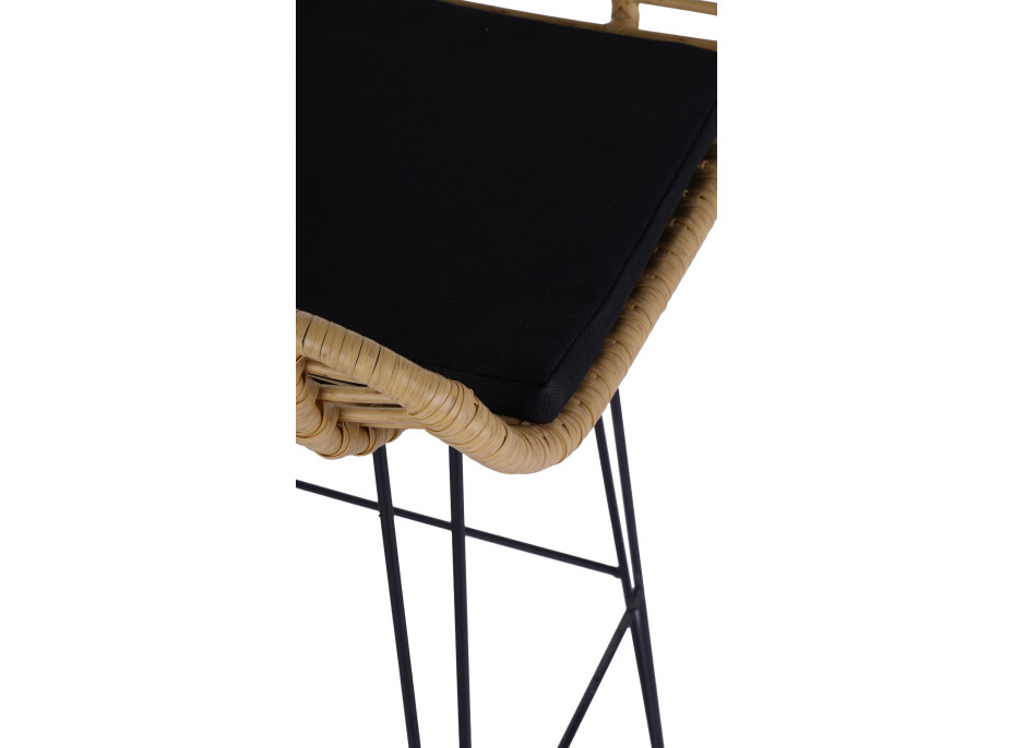 Barová stolička ERICA - prírodná/čierna