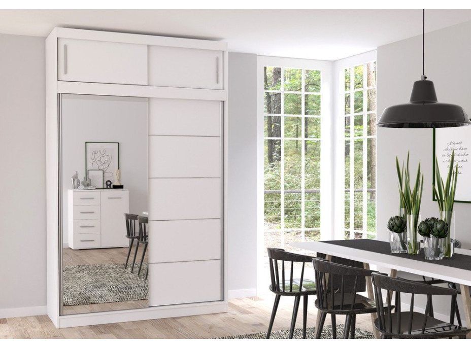 Šatní skříň VICTOR 150 - bílá (2 varianty)