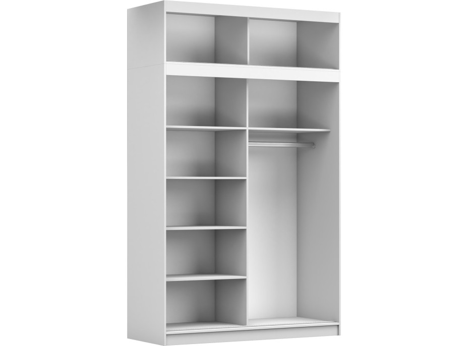 Šatní skříň VICTOR 150 cm - bílá/dub sonoma (2 varianty)