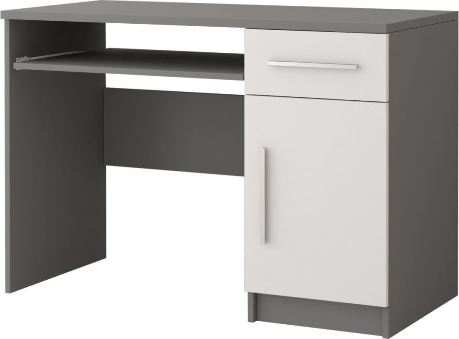 Písací stôl ORVILLE - šedý/biely