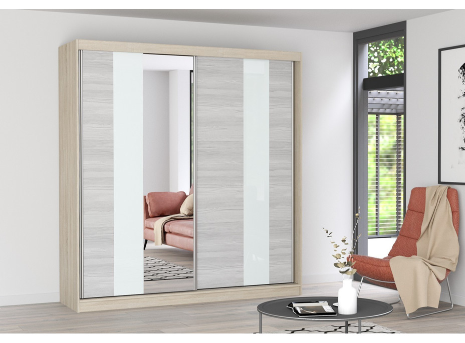 Šatníková skriňa VARIO S 203 cm - dub nohavíc (viac variant)