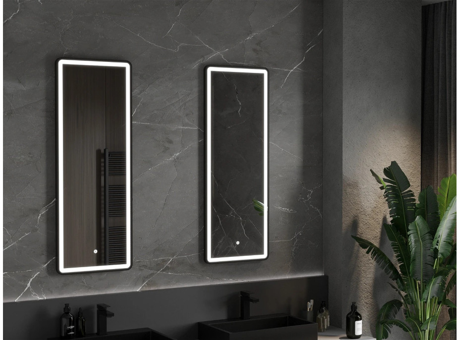 Obdĺžnikové zrkadlo MEXEN CORO 45x120 cm - s LED podsvietením a vyhrievaním, 9817-045-120-611-70