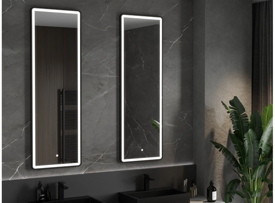 Obdĺžnikové zrkadlo MEXEN CORO 50x150 cm - s LED podsvietením a vyhrievaním, 9817-050-150-611-70