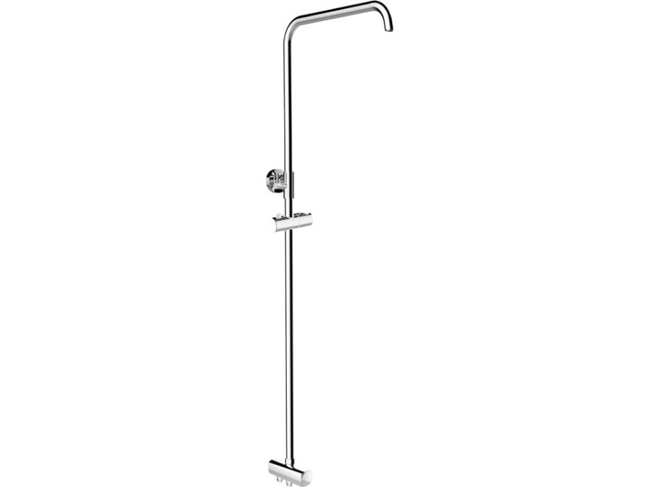 Sprchová tyč s prepínačom a držiakom na ručnú sprchu - nerezová