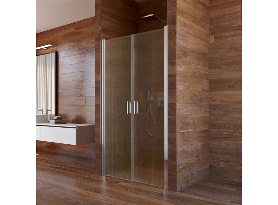Sprchové dvere Lima - dvojkrídlové - chróm/sklo Point
