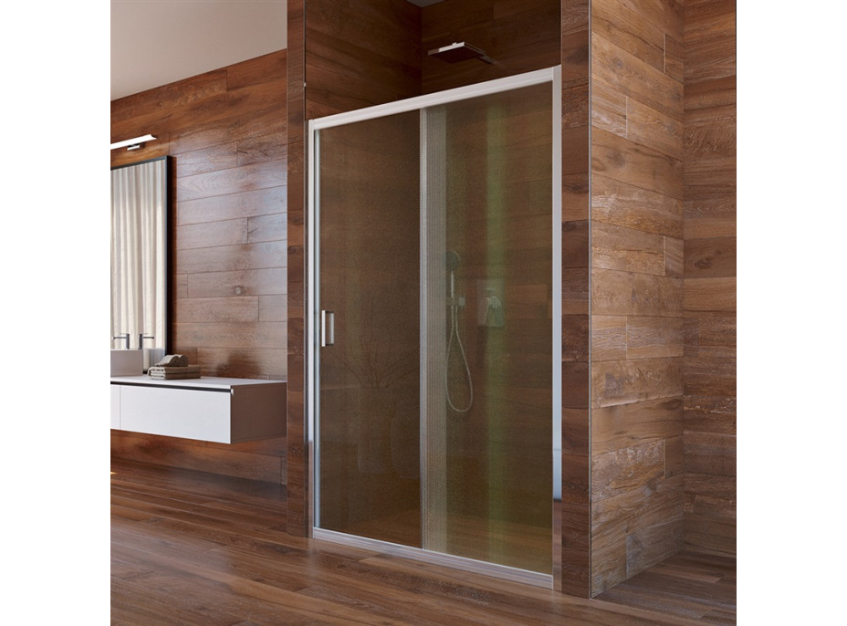 Sprchové dvere LIMA - dvojdielne, posuvné - chróm/sklo Point