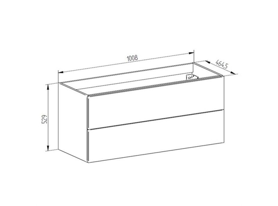 Koupelnová skříňka s keramickým umyvadlem AIRA 101 cm