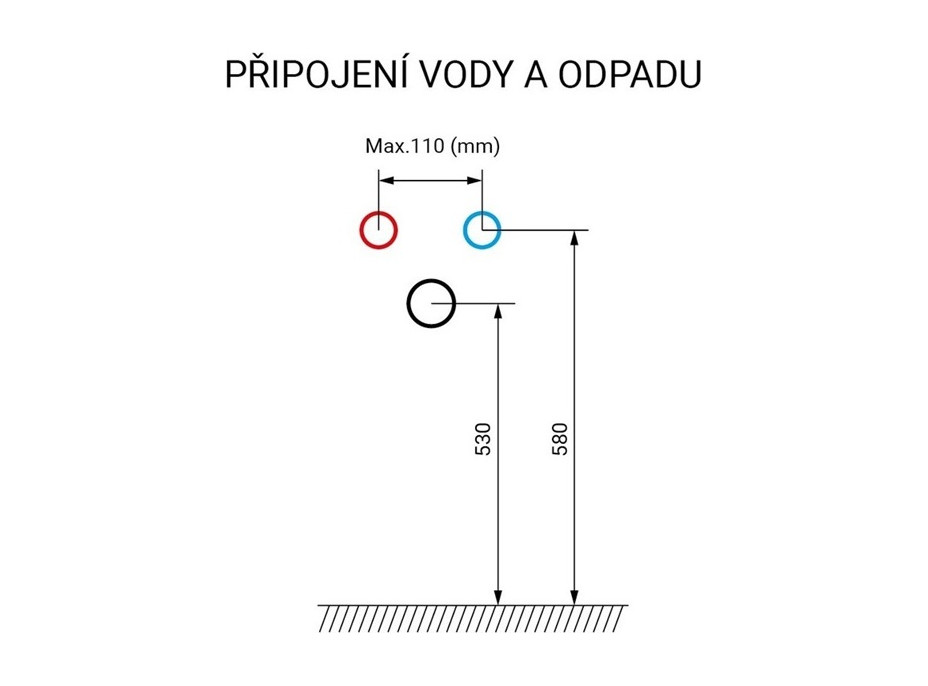 Kúpeľňová závesná skrinka pod umývadlo MAILO - 101 cm