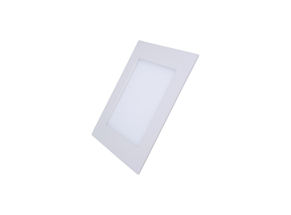 LED mini panel, podhľadový, 6W, 400lm, 3000K, tenký, štvorcový, biely