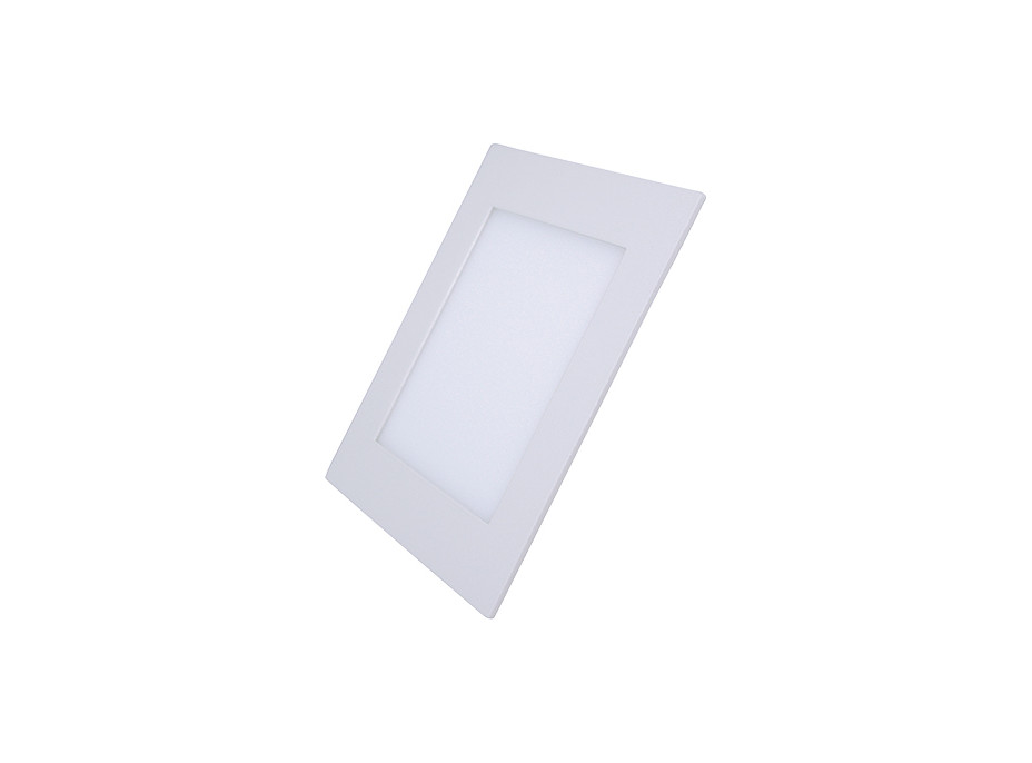 LED mini panel, podhľadový, 6W, 400lm, 4000K, tenký, štvorcový, biely