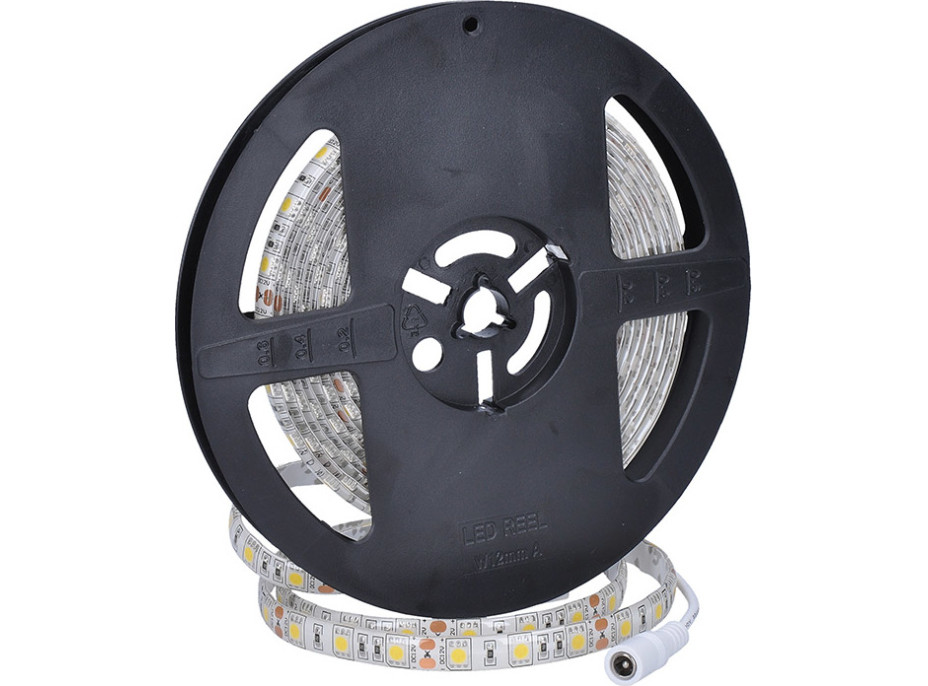 LED svetelný pás, 5m, SMD5050 60LED/m, 14,4W/m, IP65, studená biela