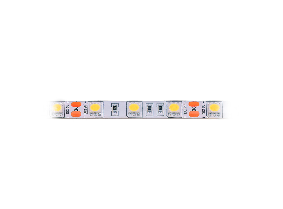 LED svetelný pás, 5m, SMD5050 60LED/m, 14,4W/m, IP65, teplá biela