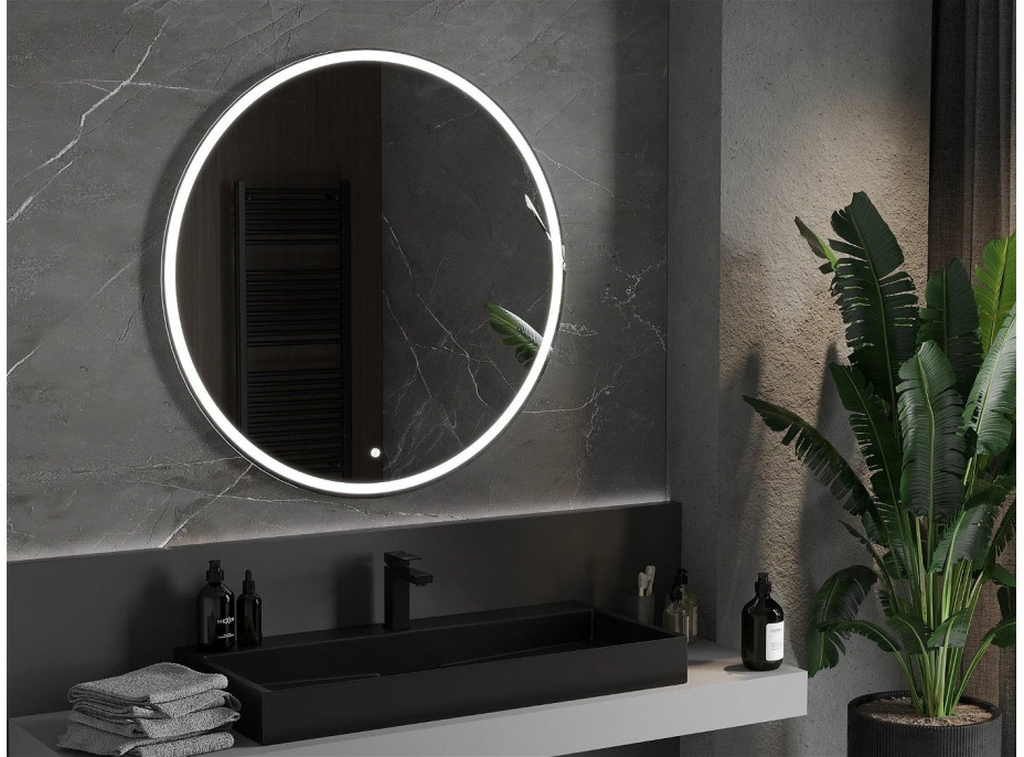 Okrúhle zrkadlo MEXEN GOBI 100 cm - s LED podsvietením a vyhrievaním, 9801-100-100-611-00